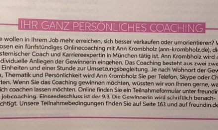 Wünschen Sie sich was… zum Beispiel, ein Coaching gewinnen