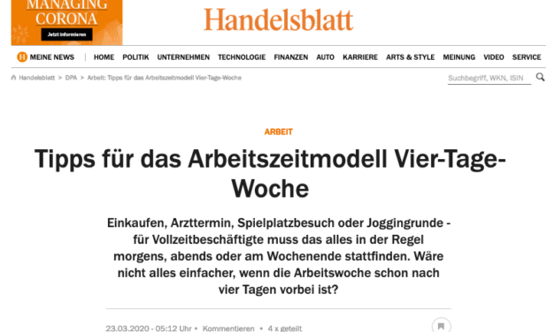 Mehr Zeit fürs Leben – Vier Tage arbeiten, drei Tage frei